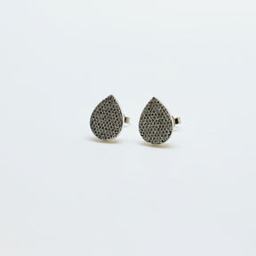 Aros Gota De Brillantes Oro Blanco 18K