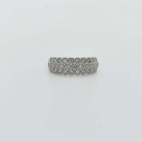 Anillo Panal De Abeja Oro Blanco