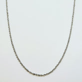 Cadena Cuerda Oro Blanco 35Cm