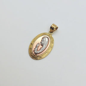 Medalla Virgen Oro Amarillo Blanco Y Rosado