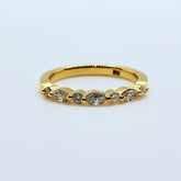 Cintillo Oro Amarillo 18K Brillantes Navette