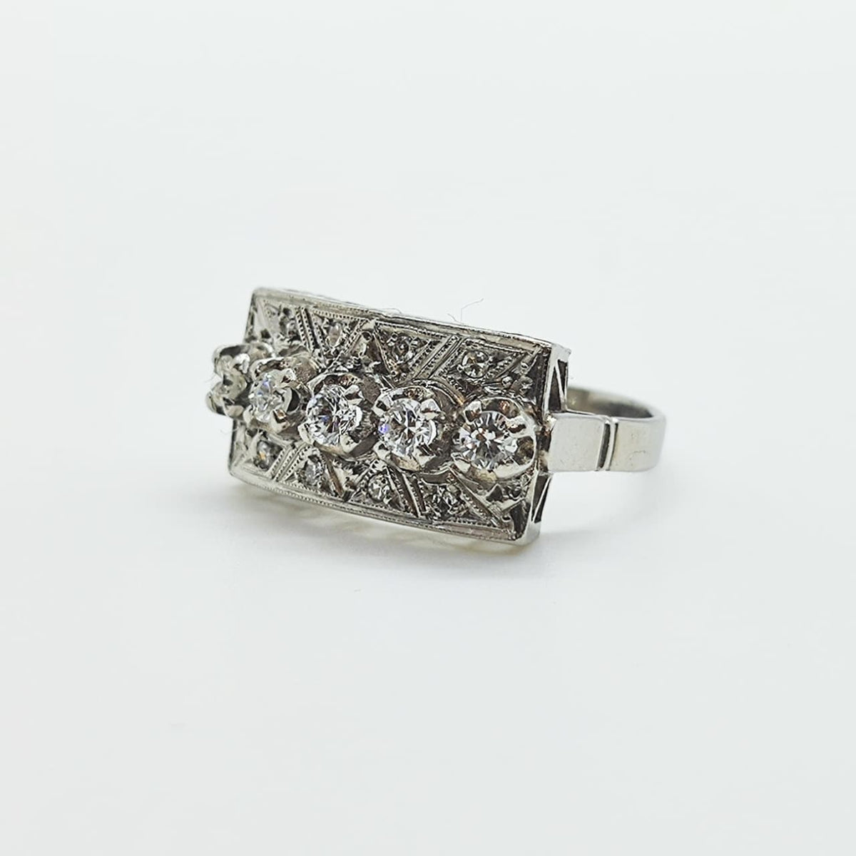 Anillo Placa Vintage