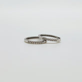 Argollas Oro Blanco y Brillantes