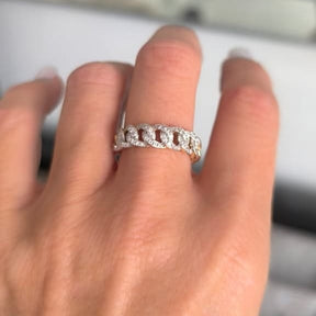 Anillo Eslabones Oro Amarillo