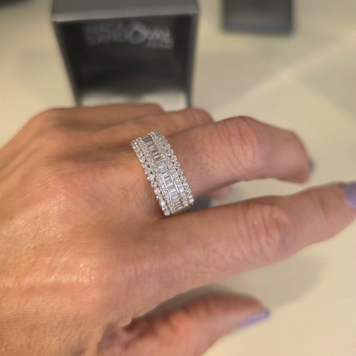 Maxi Anillo Corona Baguette Oro Amarillo