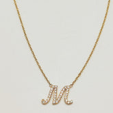 Collar Oro Amarillo 18K Letra Maxi Letra M