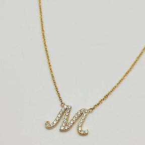Collar Oro Amarillo 18K Letra Maxi Letra M