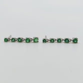 Aros Oro Blanco Colgantes Esmeraldas