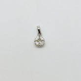 Colgante Oro Blanco 18K Redondo Brillantes