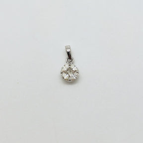 Colgante Oro Blanco 18K Redondo Brillantes