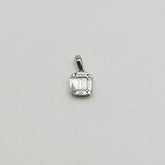 Colgante Oro Blanco 18K Diamantes Baguette