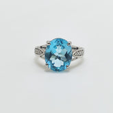 Anillo Plata Rodinada Maxi Topacio