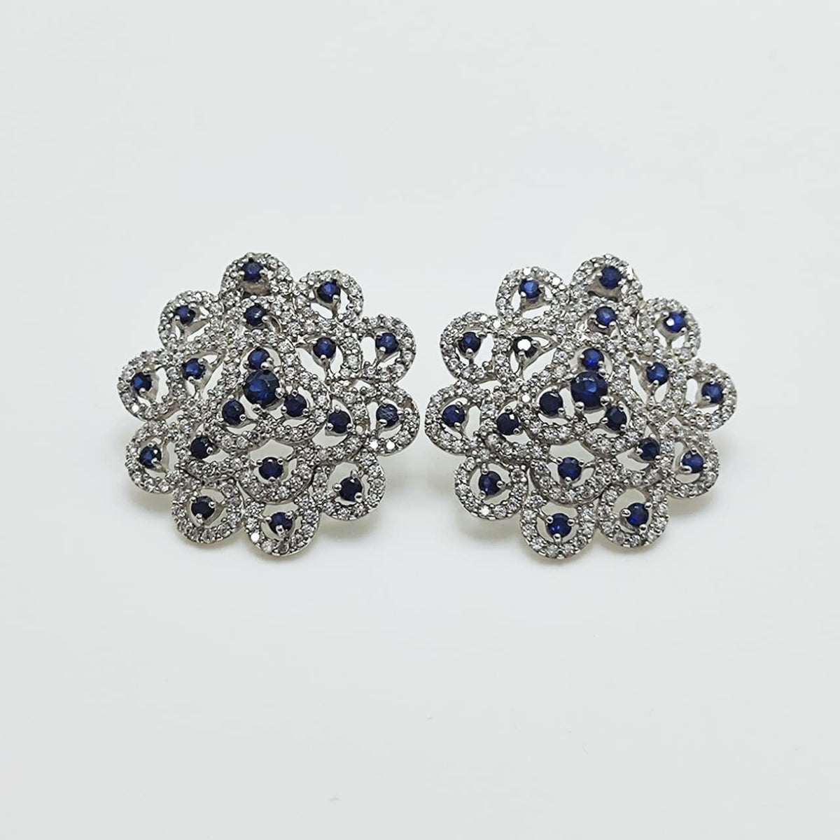 Maxi Aros Roseta Zafiros Plata Rodinada