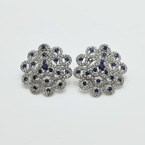 Maxi Aros Roseta Zafiros Plata Rodinada