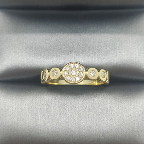 Anillo Circulos de brillantes Oro Amarillo 18K
