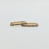 Aros Zafiros De Colores Oro Amarillo 14K