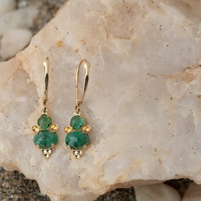 Aros Colgante En Esmeralda