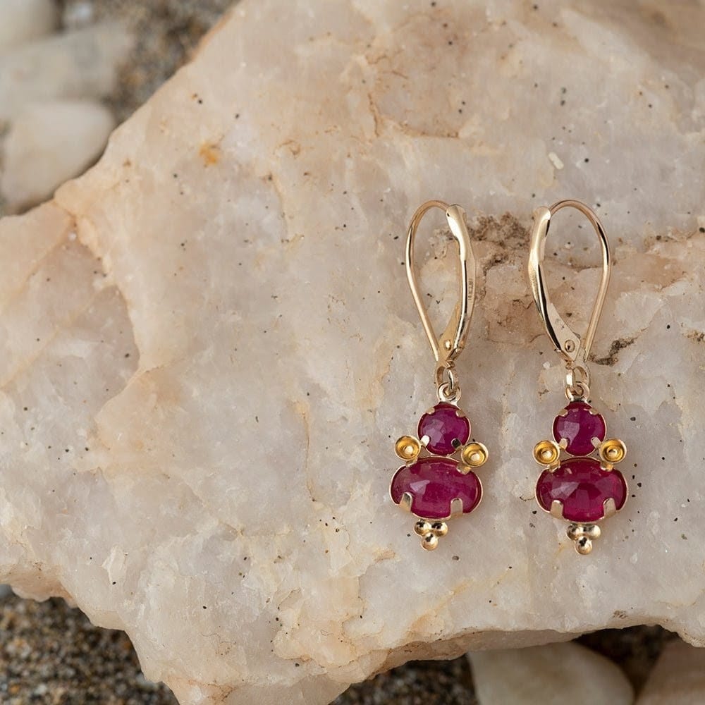 Aros Colgante En Rubí