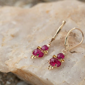 Aros Colgante En Rubí