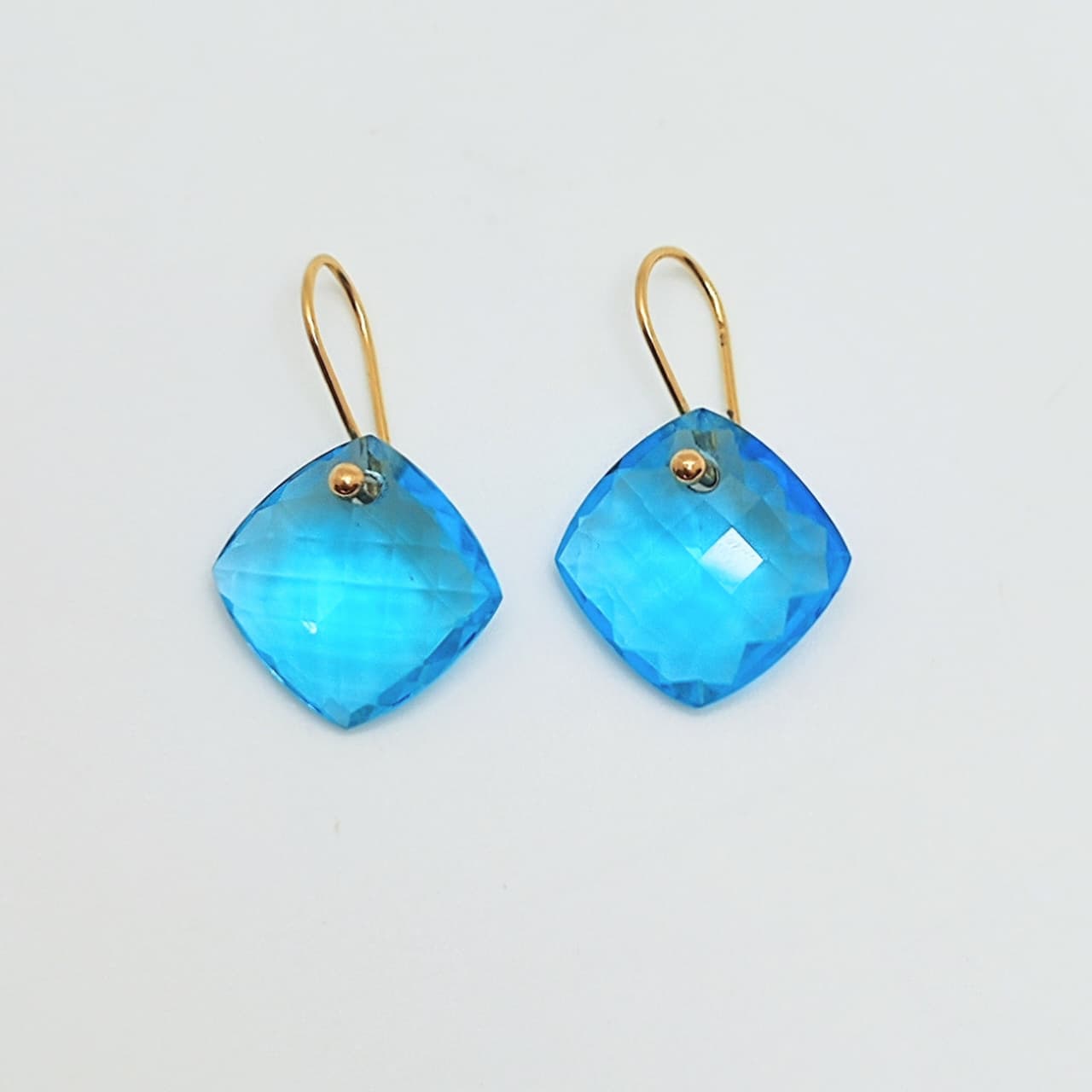 Aros Rombo Oro Amarillo Topacio