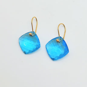 Aros Rombo Oro Amarillo Topacio