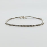 Pulsera Tenis Oro Blanco 18K Y Brillantes 1 Quilate