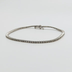 Pulsera Tenis Oro Blanco 18K Y Brillantes 1 Quilate