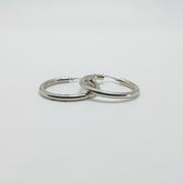 Argollas Bombé Oro Blanco 3cm