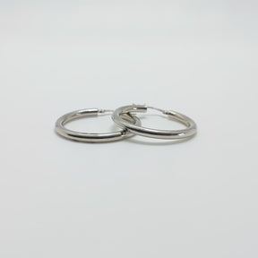 Argollas Bombé Oro Blanco 3cm