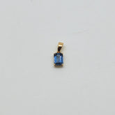 Colgante Zafiro Rectangular Oro Amarillo