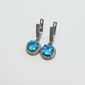 Aros Redondos London Blue Topaz