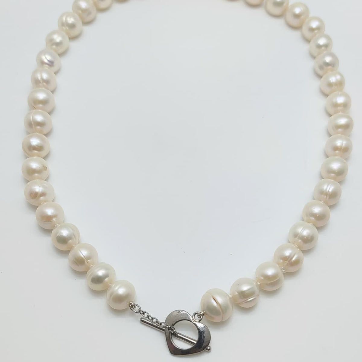 Collar Perlas Cultivadas 10,5mm Broche Corazon