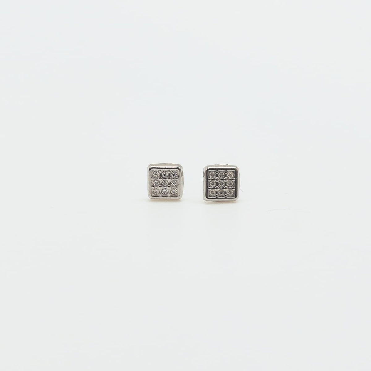Aros Cuadrados Oro Blanco
