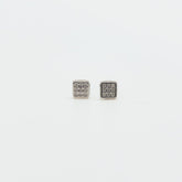 Aros Cuadrados Oro Blanco