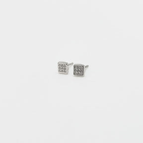 Aros Cuadrados Oro Blanco