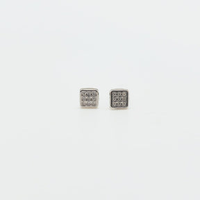Aros Cuadrados Oro Blanco