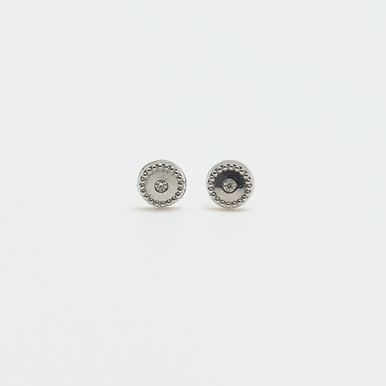 Aros Redondos Oro Blanco