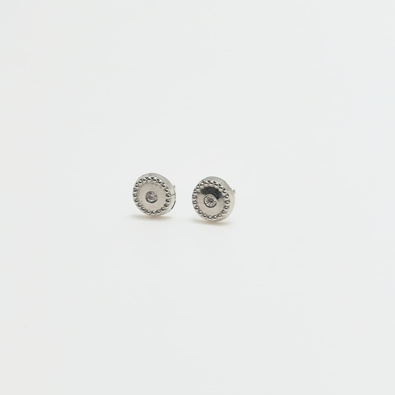 Aros Redondos Oro Blanco