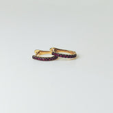 Argollas Oro Amarillo 18K Rubí