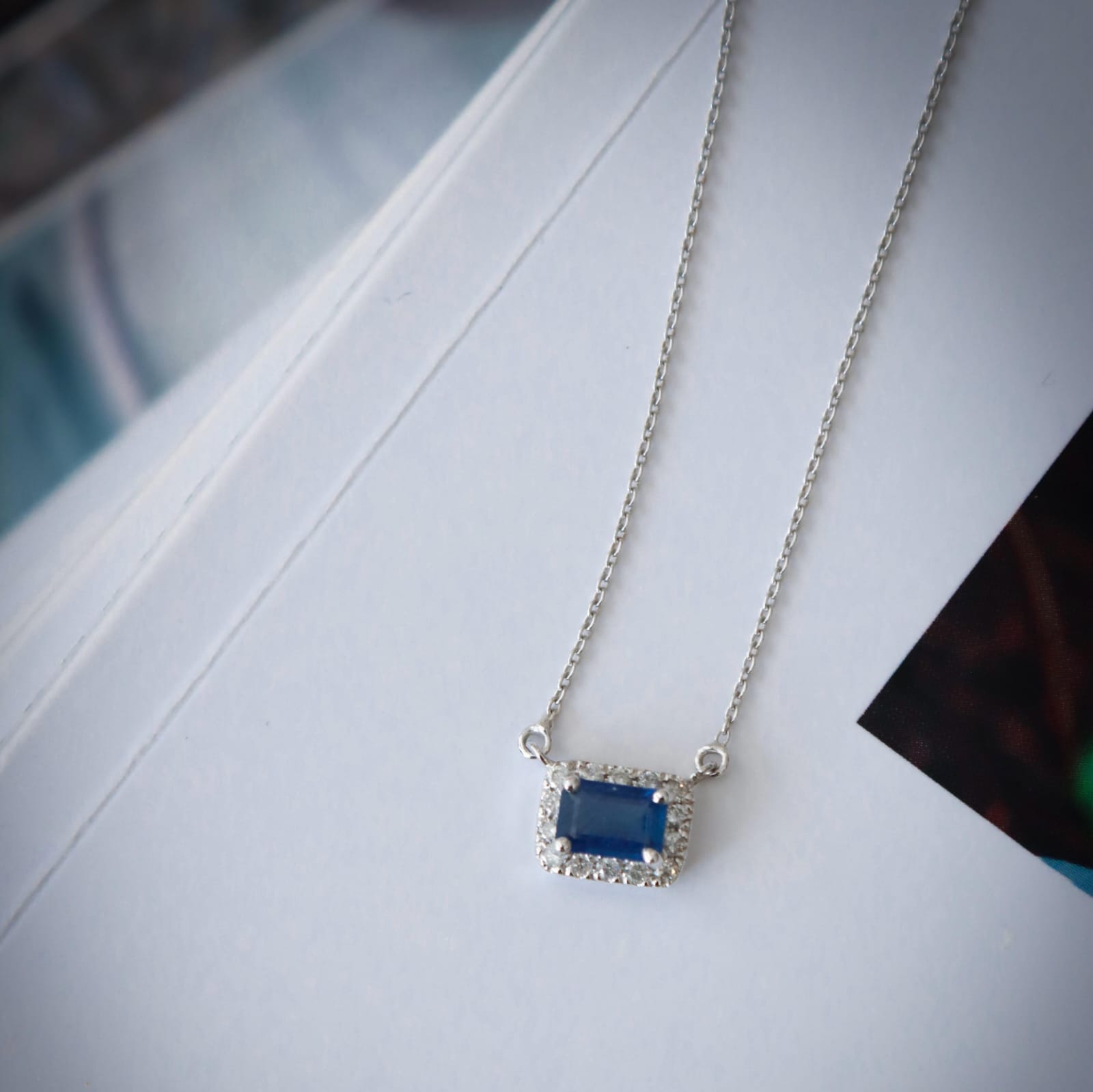 Collar Zafiro Rectangular