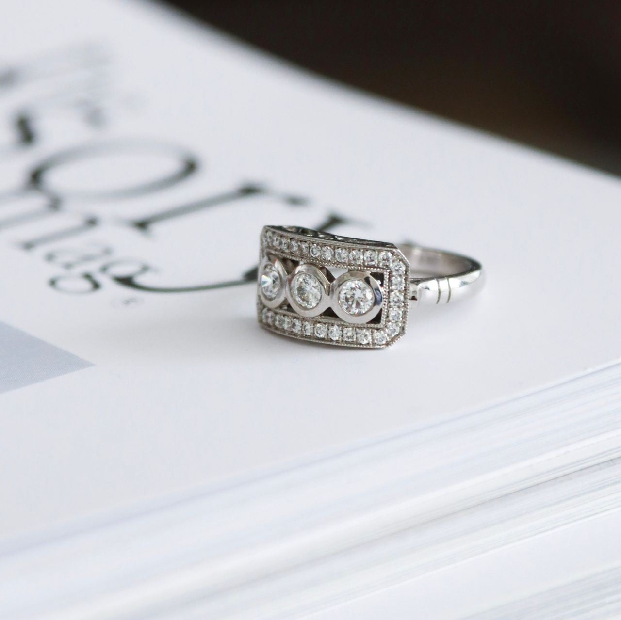 Anillo Placa Platino
