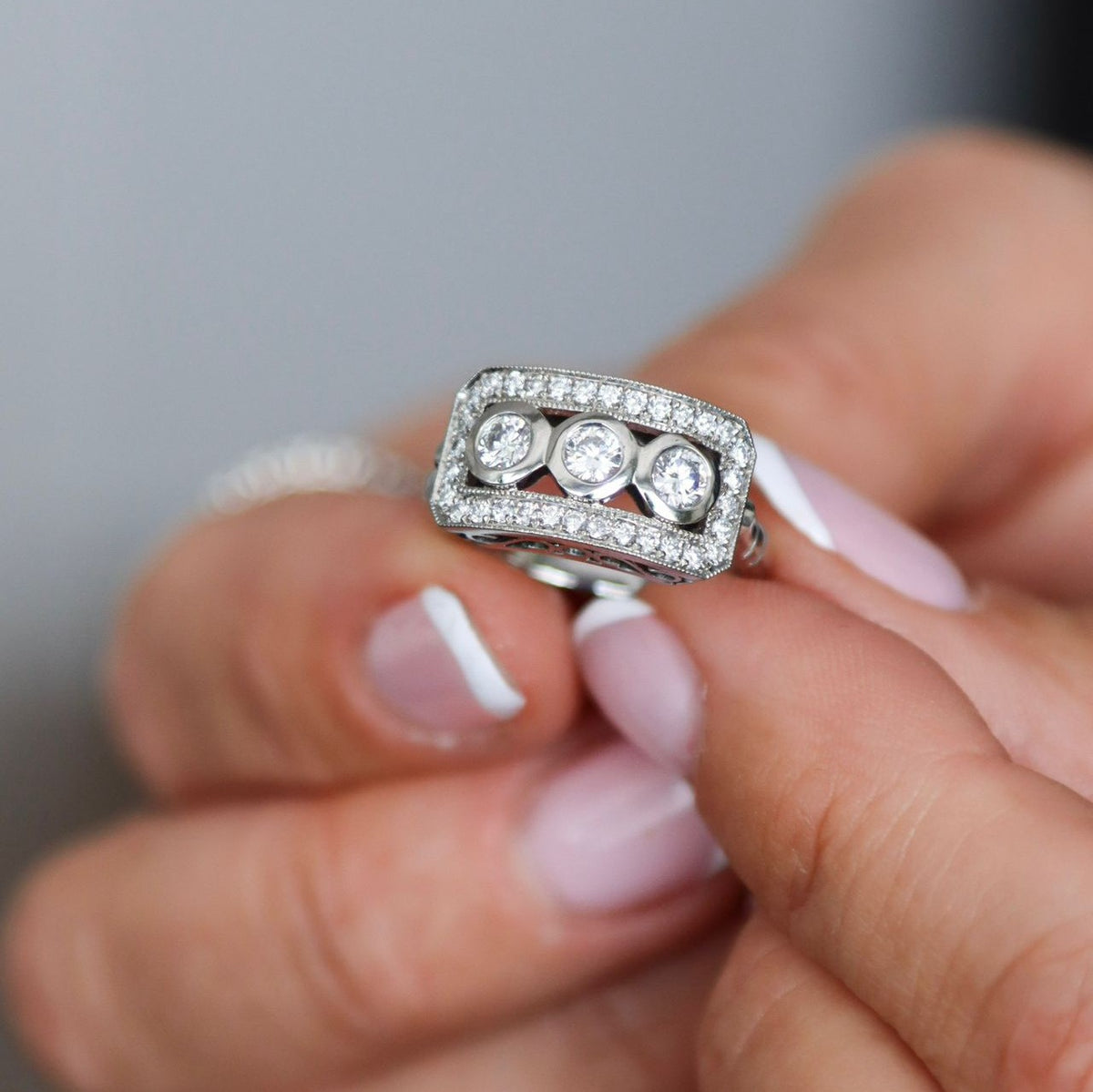 Anillo Placa Platino