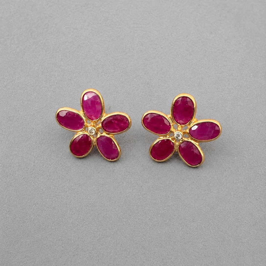 Aros Flor Rubí