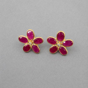 Aros Flor Rubí