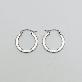 Argollas Planas Oro Blanco 2cm