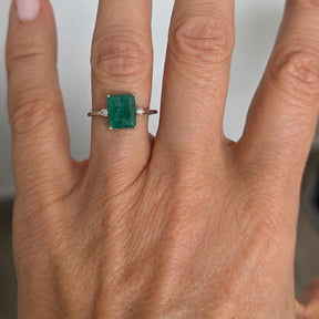Anillo Esmeralda Corte Esmeralda