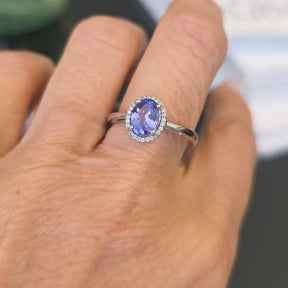 Anillo Tanzanita Oval