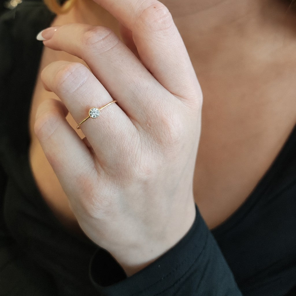 Solitario Petite Oro Amarillo 18K