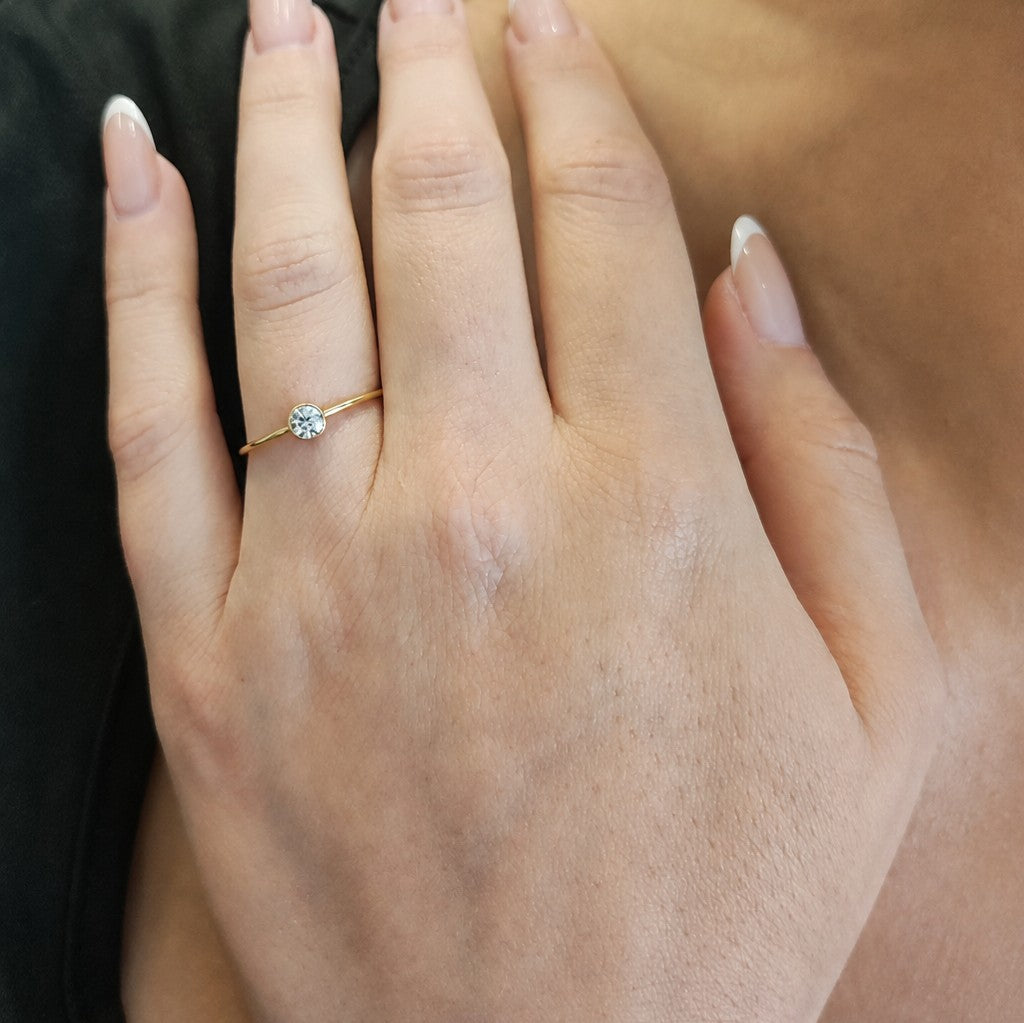 Solitario Petite Oro Amarillo 18K