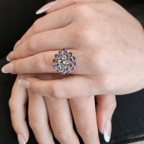 Anillo Flor Tanzanita
